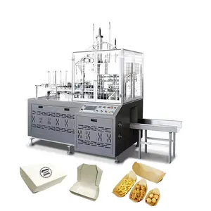 high quality food packaging idea salad kraft paper lunch box machine food tray container machine factory