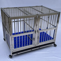 Cage pour chien de grande taille, robuste, 36-55 pouces, en acier haute résistance, facile à installer, cage pour animaux de compagnie