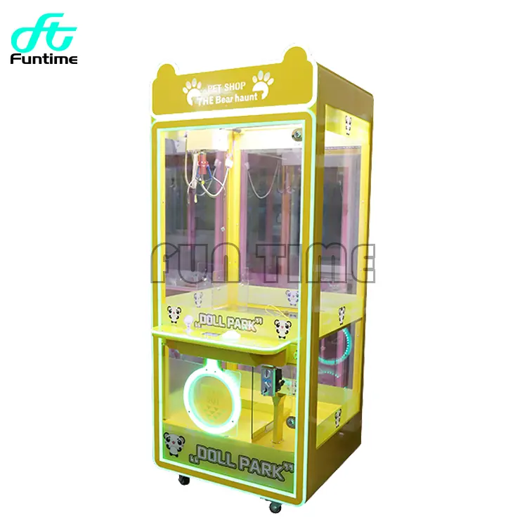 Fabrika fiyat toptan sikke işletilen hediye ödül vinç makinesi peluş oyuncak kapma otomat pençeli vinç makinesi sıcak satış