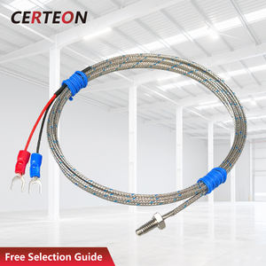 <span class=keywords><strong>Sonde</strong></span> de capteur 0-600 ℃ K J PT100 fixe ou intégrée pour applications industrielles Thermocouple fileté M6 - Product Image 1