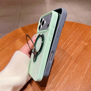 Funda de Teléfono de Lujo con Brillantina para <span class=keywords><strong>Mujer</strong></span>, para iPhone 17 16 15 14 13, con Diamantes, Antigolpes, Estilo Ins, con Soporte, para iPhone 17 Pro Max - Product Image 4