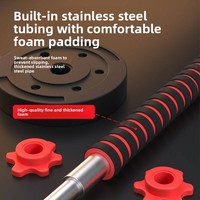 Haltères pour hommes, entraînements à domicile, poids réglables 20 kg/50 kg, ensemble combiné barre de musculation et kettlebell en béton, revêtement en caoutchouc antidérapant