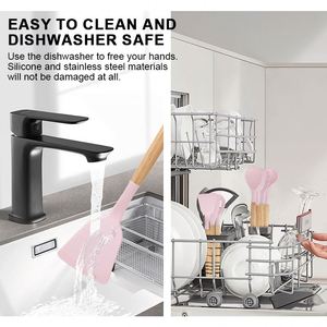 Kaimi Durable Non-Stick Reusable Silicone <b>Kitchen</b> Utensil Set Heat-Resistant <b>Accessories</b> Dishwasher-Safe Western Style Tools - Product Image 5