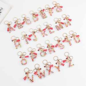 26 Llaveros de Acrílico Coloridos con Letras Iniciales en Inglés, Colgante de Resina con Forma de Fruta para Niñas, Accesorio Bonito para Bolsos y Llaves, Regalo - Product Image 3
