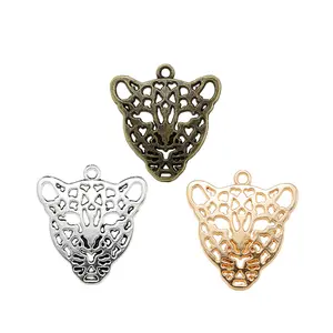 YuenZ Leopard head Charms Antique Silver color Pendant Fit Bracelets Necklace Jewelry Making DIY Accessories 28*26mm D959