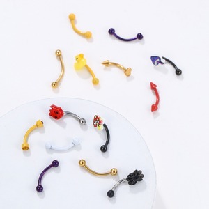 Piercing de Ceja con Diseño de Araña, Hongo o Pato, en Acero Inoxidable 316L, Joyería Decorativa Moderna, Redonda, Puntiaguda y Cónica - Product Image 3
