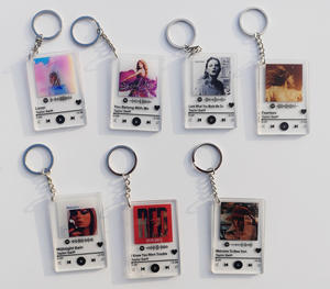 Llavero de acrílico con letras de canciones de amor al por mayor, recuerdo para coche - Product Image 4