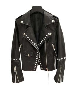 Chaqueta de invierno de piel de oveja de cuero genuino para mujer, chaqueta asimétrica con cremallera, abrigos informales teñidos transpirables, ropa personalizada - Product Image 4