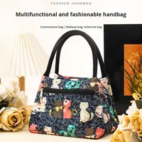 Sac fourre-tout léger et imperméable EASTAR LB002 en tissu Oxford imprimé avec fermeture éclair, idéal pour le déjeuner ou comme petit sac à main pour maman