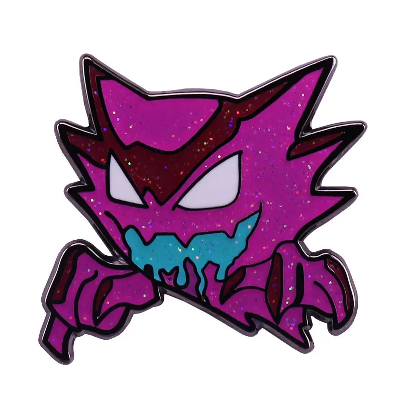 Broches de aleación pulida Cloisonne de alta calidad de 3cm para los fanáticos de Monster Haunter en estilo brillante