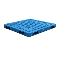 Palette en plastique double face KUDA 1616A-CSSM, moulée par soufflage, renforcée, empilable, pour entrepôt, palette industrielle 1600x1600x150mm