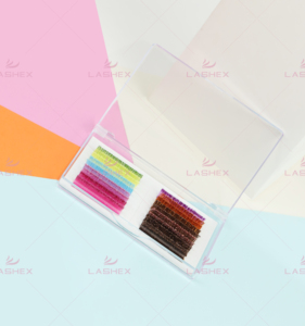 Extension de cils individuels colorés en soie <span class=keywords><strong>Mixbox</strong></span> pour les extensions de cils colorés de noël en cachemire - Product Image 4