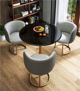 Modern Custom Milk Shop Cafe Shop Gold Wroght Metal Iron High <strong>Marble</strong> <strong>Bar</strong> <strong>Table</strong> - Product Image 3