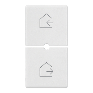 Deux interrupteurs à distance blancs de 1 m avec icônes de maison pour installation murale - Product Image 1