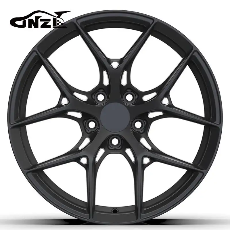 Zhenlun 18inch peso leve 6061-T6 liga de alumínio preto forjado rodas jantes 5x130 5x112 5x120 para Benz