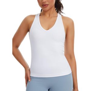 Camiseta Deportiva sin Mangas para Mujer, Cuello en V, Estilo Racerback, Ajustada, para Yoga, Running, Absorbe el Sudor, Transpirable, de Secado Rápido - Product Image 6