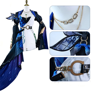 Disfraz de Cosplay de Honkai: Star Rail, Vestido Morado, Collar, Sombrero, Tobillera, Accesorios de Cosplay para Mujer - Product Image 1