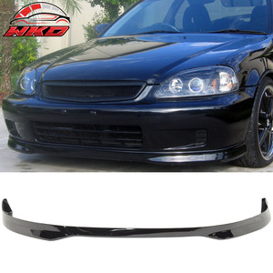 Alerón delantero estilo TR para Honda Civic 99-00 EK, pintado en negro, PP, piezas de automóvil, accesorios automotrices - Product Image 1