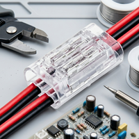 Connecteur Électrique Automobile PC Mâle en Alliage de Cuivre à Connexion par Sertissage Transparent Sans Outil 1-6, pour Fils Basse Tension