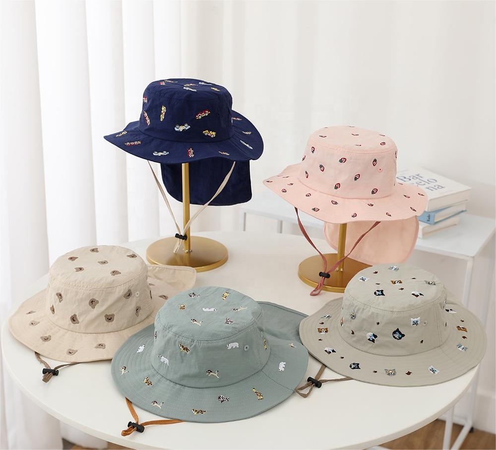 Kids Bucket Hats UV Protection Customizable Style