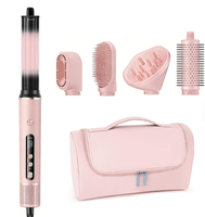 Alat Rambut Profesional 6 in 1 Set Sikat Pengering Rambut Kecepatan Tinggi Styler Udara Panas Catokan Keriting Termokromik Multi Styler Rambut