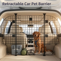 Barrière de sécurité automobile rétractable moderne à fermeture par bouton-poussoir en fer réglable pour chiens et chats, pour SUV, fourgonnettes et autres véhicules