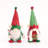Nouvel Arrivage : Ornement de Noël en tissu à paillettes en forme de chapeau d'elfe avec oreilles, Fournitures de décoration de Noël pour la présentation de scènes de maison