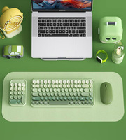 Portable Wireless Numeric Pad 2.4G Dual Mode Connection Number Keyboard 18-Key Retro Round Keycaps for Pc/Desktop/Laptop