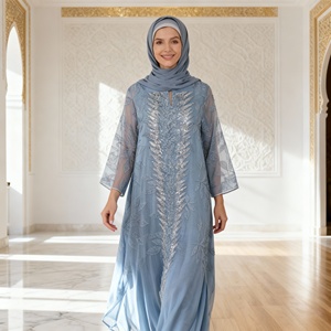 ชุดอาบายะปักเลื่อมหรูหราสำหรับงานปาร์ตี้สำหรับสตรีมุสลิม ชุดราตรีสุดหรู คุณภาพสูง ผลิตตามสั่ง - Product Image 3