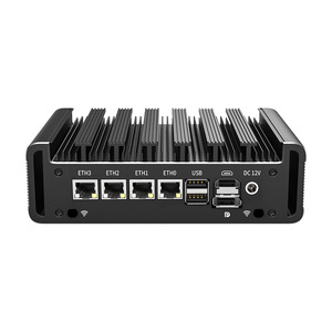 12th Gen 2.5G <span class=keywords><strong>Soft</strong></span> Router J6412 Quad Core 4 i226-V 2500M LAN mini <span class=keywords><strong>computer</strong></span> senza ventola 2 xddr4 NVMe 2 xrs232 Pfsense Firewall Mini PC - Product Image 1