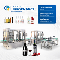 Ligne de production de machine d'embouteillage automatique de bouteille en verre de vin 2.2kw whisky et liqueur à bas prix