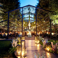 Tentes d'atrium de cadre en aluminium extérieur partie tente en verre transparente d'auvent d'église de chapiteau de mariage