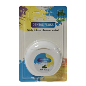 Boîte de <span class=keywords><strong>fil</strong></span> <span class=keywords><strong>dentaire</strong></span> portable ronde de 50 m, saveur menthe, lisse et résistante à la rupture, pour nettoyer l'espace interdentaire - Product Image 1