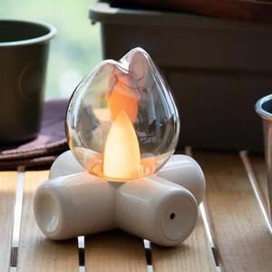 Lámpara de Mesa con Diseño de Fuego de Leña, Luz Nocturna Vintage, Estética y Realista, Lámpara de Noche para Mesita de Noche o Escritorio, 2 Modos, para Dormitorio, Habitación Infantil o Guardería - Product Image 4