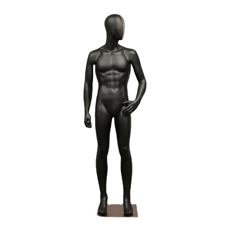Full Body Black Muscular Men Suit Full Body Male Black Mannequin Muscle Manikin For Clothes Display