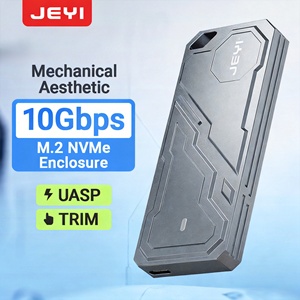 Boîtier externe <span class=keywords><strong>SSD</strong></span> JEYI M.2 2280 <span class=keywords><strong>NVMe</strong></span> RTL9210 <span class=keywords><strong>USB</strong></span> 3.2 10G UASP Trim en aluminium mécanique, adaptateur M.2 <span class=keywords><strong>NVMe</strong></span> - Product Image 1