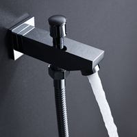 Ensemble de douche musicale 380x580mm colonne cascade brouillard pomme de douche thermostatique 6 fonctions Valve