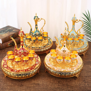 Nuovo Design M: Teiera Turca per Caffè e Tè in Lega di Alluminio a Doppia Parete, Stile Vintage Arabo, Colore Oro, Alta Qualità - Product Image 1