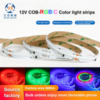 SXZM Factory Direct Bande LED COB RGB 12V haute densité 432 LED/M, couleur magique adressable sans points pour éclairage linéaire