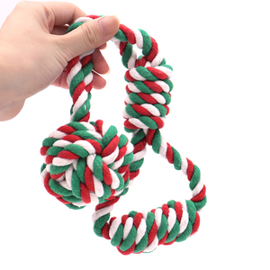 Juguetes de Cuerda de Algodón Navideños al por Mayor para Perros, Juguetes de Peluche Duraderos y Lindos para Mascotas, Resistentes a Mordidas, Regalo de Navidad en Bolsa - Product Image 3