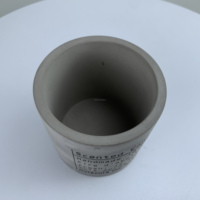 Usine Logo Personnalisé Vintage Gris Rond Conteneur Bougie Pot Lettre Béton Tasse Ciment Bougeoir