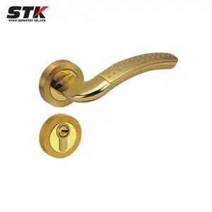 Zinc alloy door lock handle die casting process with different plating handles for furniture