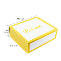 Boîte d'invitation de demoiselle d'honneur pour mariage, en carton pliable avec gaufrage, taille et couleur personnalisables, cadre photo et cadeaux