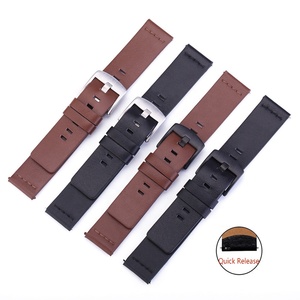 Correa de reloj de cuero genuino de 18mm, 20mm, 22mm y 24mm para Samsung Galaxy Watch de <span class=keywords><strong>42mm</strong></span> y 46mm, correa Active <span class=keywords><strong>2</strong></span> para <span class=keywords><strong>Huawei</strong></span> <span class=keywords><strong>gt</strong></span> <span class=keywords><strong>2</strong></span> Amazfit bip - Product Image 2