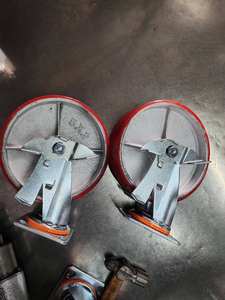 <span class=keywords><strong>Rueda</strong></span> Giratoria de 6 Pulgadas con Amortiguador, Ruedas Giratorias Resistentes y Antipinchazos, Ruedas de Soporte para Suelos Pesados - Product Image 6