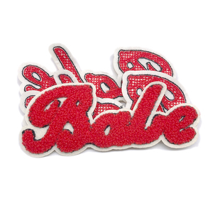 Giá rẻ Chenille thêu vá tùy chỉnh Chenille Thư Các Bản vá lỗi cho quần áo - Product Image 6