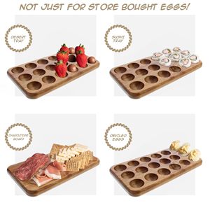 ถาดใส่ไข่ไม้กระถินณรงค์ บรรจุได้ 12 ฟอง ชั้นวางเก็บไข่ในครัว - Product Image 2