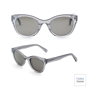 Lunettes de soleil unisexes œil de chat, monture carrée transparente grise, légères, verres foncés, luxe, mode, UV400, personnalisables, OEM - Product Image 1