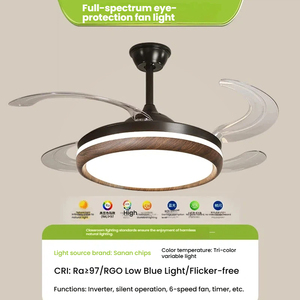 Ventilateur de plafond invisible pour restaurant, avec télécommande, design minimaliste, conversion de fréquence intelligente pour la maison et le bureau - Product Image 3