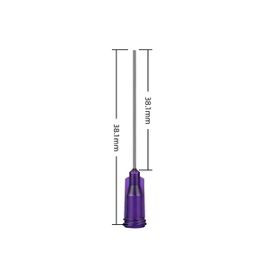 Aiguille en acier inoxydable à pointe arrondie de 1,5 pouce, calibre <span class=keywords><strong>21G</strong></span>, avec raccord Luer Lock en plastique pour <span class=keywords><strong>seringue</strong></span>, compatibilité universelle - Product Image 2